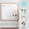 image:imageMartha Stewart Everette Magnetic Monthly Calendar Dry Erase Board with Included Dry Erase Marker and 2 Magnets 18 x 18 White Woodgrain FrameLight Natural Woodgrain