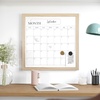 image:imageMartha Stewart Everette Magnetic Monthly Calendar Dry Erase Board with Included Dry Erase Marker and 2 Magnets 18 x 18 White Woodgrain FrameLight Natural Woodgrain