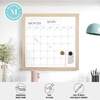image:imageMartha Stewart Everette Magnetic Monthly Calendar Dry Erase Board with Included Dry Erase Marker and 2 Magnets 18 x 18 White Woodgrain FrameLight Natural Woodgrain