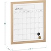 image:imageMartha Stewart Everette Magnetic Monthly Calendar Dry Erase Board with Included Dry Erase Marker and 2 Magnets 18 x 18 White Woodgrain FrameLight Natural Woodgrain