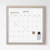 image:imageMartha Stewart Everette Magnetic Monthly Calendar Dry Erase Board with Included Dry Erase Marker and 2 Magnets 18 x 18 White Woodgrain FrameLight Natural Woodgrain