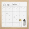 image:imageMartha Stewart Everette Magnetic Monthly Calendar Dry Erase Board with Included Dry Erase Marker and 2 Magnets 18 x 18 White Woodgrain FrameLight Natural Woodgrain
