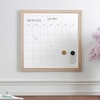 image:imageMartha Stewart Everette Magnetic Monthly Calendar Dry Erase Board with Included Dry Erase Marker and 2 Magnets 18 x 18 White Woodgrain FrameLight Natural Woodgrain