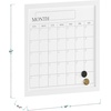 image:imageMartha Stewart Everette Magnetic Monthly Calendar Dry Erase Board with Included Dry Erase Marker and 2 Magnets 18 x 18 White Woodgrain FrameWhite Woodgrain