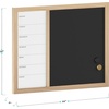 image:imageMartha Stewart Everette Magnetic Weekly Calendar Dry Erase Board and Chalk Board with Liquid Chalk Marker and Magnets 24x18 Light Natural Woodgrain FrameLight Natural Woodgrain