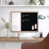 image:imageMartha Stewart Everette Magnetic Weekly Calendar Dry Erase Board and Chalk Board with Liquid Chalk Marker and Magnets 24x18 Light Natural Woodgrain FrameLight Natural Woodgrain