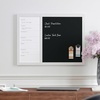 image:imageMartha Stewart Everette Magnetic Weekly Calendar Dry Erase Board and Chalk Board with Liquid Chalk Marker and Magnets 24x18 Light Natural Woodgrain FrameWhite Woodgrain