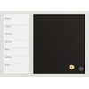 image:imageMartha Stewart Everette Magnetic Weekly Calendar Dry Erase Board and Chalk Board with Liquid Chalk Marker and Magnets 24x18 Light Natural Woodgrain FrameWhite Woodgrain