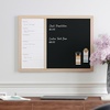 image:imageMartha Stewart Everette Magnetic Weekly Calendar Dry Erase Board and Chalk Board with Liquid Chalk Marker and Magnets 24x18 Light Natural Woodgrain FrameLight Natural Woodgrain
