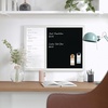 image:imageMartha Stewart Everette Magnetic Weekly Calendar Dry Erase Board and Chalk Board with Liquid Chalk Marker and Magnets 24x18 Light Natural Woodgrain FrameWhite Woodgrain