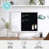 image:imageMartha Stewart Everette Magnetic Weekly Calendar Dry Erase Board and Chalk Board with Liquid Chalk Marker and Magnets 24x18 Light Natural Woodgrain FrameWhite Woodgrain