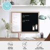 image:imageMartha Stewart Everette Magnetic Weekly Calendar Dry Erase Board and Chalk Board with Liquid Chalk Marker and Magnets 24x18 Light Natural Woodgrain FrameLight Natural Woodgrain