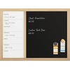 image:imageMartha Stewart Everette Magnetic Weekly Calendar Dry Erase Board and Chalk Board with Liquid Chalk Marker and Magnets 24x18 Light Natural Woodgrain FrameLight Natural Woodgrain