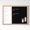 image:imageMartha Stewart Everette Magnetic Weekly Calendar Dry Erase Board and Chalk Board with Liquid Chalk Marker and Magnets 24x18 Light Natural Woodgrain FrameLight Natural Woodgrain