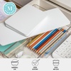 image:imageMartha Stewart Grady Clear Plastic Stackable Storage Boxes with White Engineered Wood Lids Set of 3