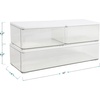 image:imageMartha Stewart Grady Clear Plastic Stackable Storage Boxes with White Engineered Wood Lids Set of 3