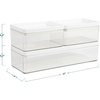 image:imageMartha Stewart Grady Clear Plastic Stackable Storage Boxes with White Plastic Lids Set of 3