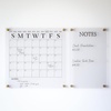 image:imageMartha Stewart Grayson Acrylic Dry Erase Wall Calendar with Dry Erase Marker 14 Square Clear with Black PrintClearBlack
