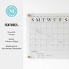 image:imageMartha Stewart Grayson Acrylic Dry Erase Wall Calendar with Dry Erase Marker 14 Square Clear with Black PrintClearBlack