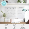 image:imageMartha Stewart Grayson Acrylic Dry Erase Wall Calendar with Dry Erase Marker 14 Square Clear with Black PrintClearBlack