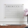 image:imageMartha Stewart Grayson Acrylic Dry Erase Wall Calendar with Dry Erase Marker 14 Square Clear with Black PrintClearBlack