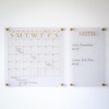 image:imageMartha Stewart Grayson Acrylic Dry Erase Wall Calendar with Dry Erase Marker 14 Square Clear with Black PrintClearGold