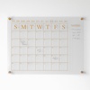 image:imageMartha Stewart Grayson Acrylic Dry Erase Wall Calendar with Dry Erase Marker 14 Square Clear with Black PrintClearGold