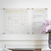 image:imageMartha Stewart Grayson Acrylic Dry Erase Wall Calendar with Dry Erase Marker 14 Square Clear with Black PrintClearGold