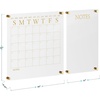 image:imageMartha Stewart Grayson Acrylic Dry Erase Wall Calendar with Dry Erase Marker 14 Square Clear with Black PrintClearGold