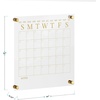 image:imageMartha Stewart Grayson Acrylic Dry Erase Wall Calendar with Dry Erase Marker 14 Square Clear with Black PrintClearGold