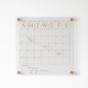 image:imageMartha Stewart Grayson Acrylic Dry Erase Wall Calendar with Dry Erase Marker 14 Square Clear with Black PrintClearGold