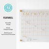 image:imageMartha Stewart Grayson Acrylic Dry Erase Wall Calendar with Dry Erase Marker 14 Square Clear with Black PrintClearGold