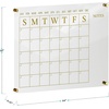 image:imageMartha Stewart Grayson Acrylic Dry Erase Wall Calendar with Dry Erase Marker 14 Square Clear with Black PrintClearGold