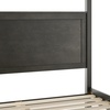 image:imageMartha Stewart Hayes Canopy Platform Bed with Wood Headboard and Footboard Solid Wood Frame No Box Spring Needed Queen Size Dark Gray
