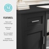 image:imageMartha Stewart Hutton Shaker Style Home Office Desk with Storage in Gray with Brushed Nickel HardwareBlack FrameBrushed Nickel Hardware
