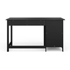 image:imageMartha Stewart Hutton Shaker Style Home Office Desk with Storage in Gray with Brushed Nickel HardwareBlack FrameBrushed Nickel Hardware