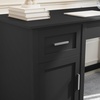 image:imageMartha Stewart Hutton Shaker Style Home Office Desk with Storage in Gray with Brushed Nickel HardwareBlack FrameBrushed Nickel Hardware