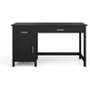 image:imageMartha Stewart Hutton Shaker Style Home Office Desk with Storage in Gray with Brushed Nickel HardwareBlack FrameBrushed Nickel Hardware