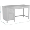 image:imageMartha Stewart Hutton Shaker Style Home Office Desk with Storage in Gray with Brushed Nickel HardwareGrayBrushed Nickel