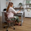 image:imageMartha Stewart Hutton Shaker Style Home Office Desk with Storage in Gray with Brushed Nickel HardwareGrayBrushed Nickel