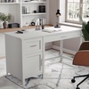 image:imageMartha Stewart Hutton Shaker Style Home Office Desk with Storage in Gray with Brushed Nickel HardwareGrayBrushed Nickel