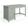 image:imageMartha Stewart Hutton Shaker Style Home Office Desk with Storage in Gray with Brushed Nickel HardwareSage FramePolished Brass Hardware