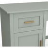 image:imageMartha Stewart Hutton Shaker Style Home Office Desk with Storage in Gray with Brushed Nickel HardwareSage FramePolished Brass Hardware