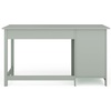 image:imageMartha Stewart Hutton Shaker Style Home Office Desk with Storage in Gray with Brushed Nickel HardwareSage FramePolished Brass Hardware