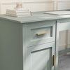 image:imageMartha Stewart Hutton Shaker Style Home Office Desk with Storage in Gray with Brushed Nickel HardwareSage FramePolished Brass Hardware