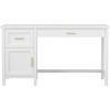 image:imageMartha Stewart Hutton Shaker Style Home Office Desk with Storage in Gray with Brushed Nickel HardwareWhitePolished Brass