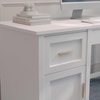 image:imageMartha Stewart Hutton Shaker Style Home Office Desk with Storage in Gray with Brushed Nickel HardwareWhitePolished Brass