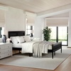 image:imageMartha Stewart Jax Platform Bed with Rattan Headboard and Footboard Solid Wood Frame Wooden Support Slats No Box Spring Needed King Size BlackBlack