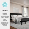 image:imageMartha Stewart Jax Platform Bed with Rattan Headboard and Footboard Solid Wood Frame Wooden Support Slats No Box Spring Needed King Size BlackBlack