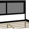 image:imageMartha Stewart Jax Platform Bed with Rattan Headboard and Footboard Solid Wood Frame Wooden Support Slats No Box Spring Needed King Size BlackBlack